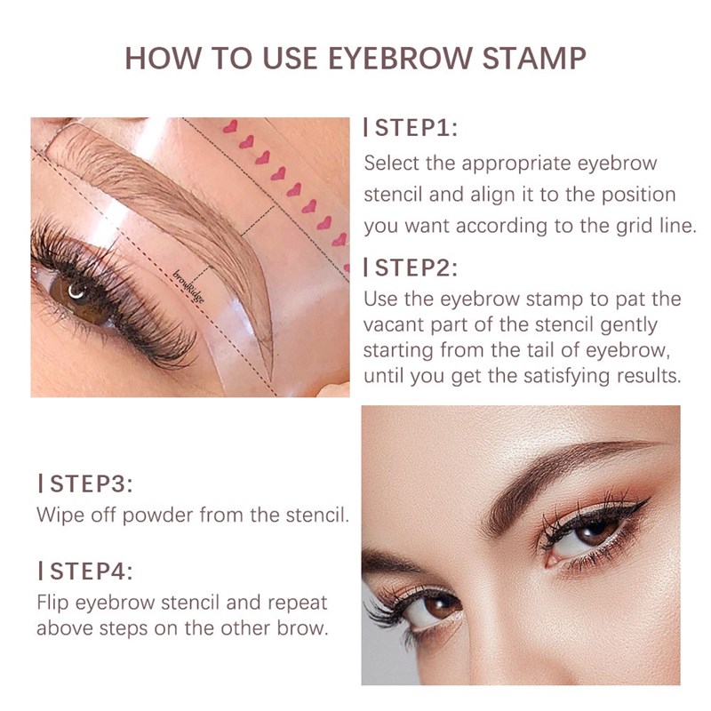 网红2023 Professional Eyebrow Stamp Shaping Kit Set Gel Stam - 图1