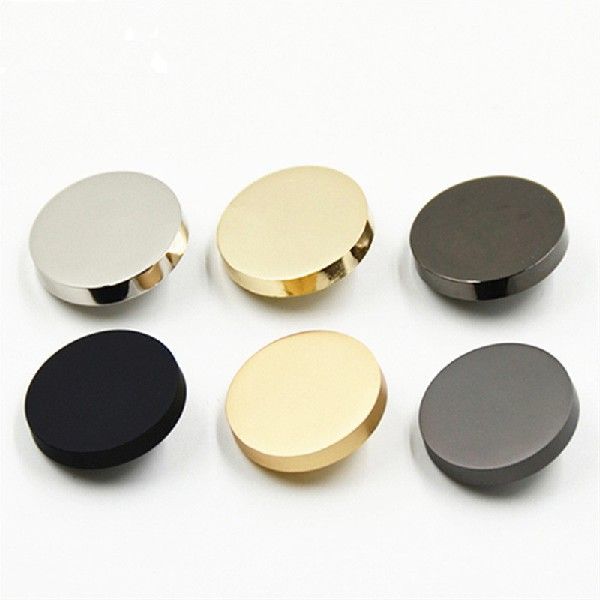 极速10Pcs Metal Buttons Round Flat Alloy Plated Shank Button - 图1