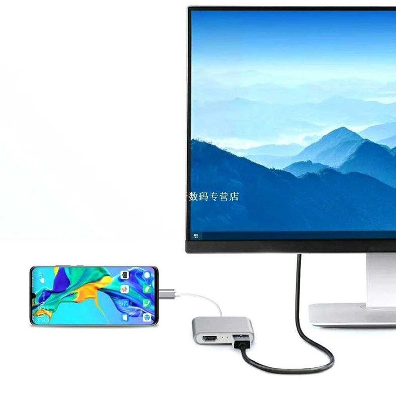 Type-C USB-C USB 3p.1 to Dual HDMI 4K Converter Adapter适用-图0