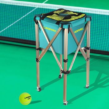 Tennis Cart Tennis Ball Pickup Storage Basket Ball Pickup Artifact Portable Foldable Large Capacity Coach Ball Cart Tennis Cart