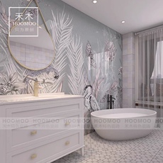 Плитка 客厅玄关卧室沙发背景墙浴室卫生间pvc墙贴防水自w粘瓷砖贴画定制 No brand