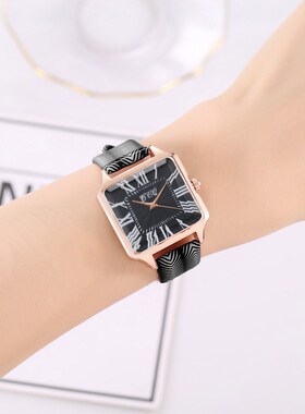 工厂销Luxury belt ladies watch casual analog leRather quartz