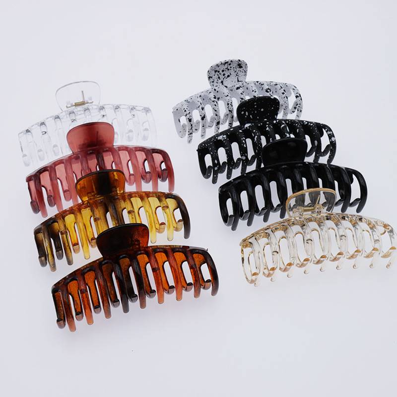 推荐New Solid Color Large Claw Clip Crab Barrette for Women - 图2