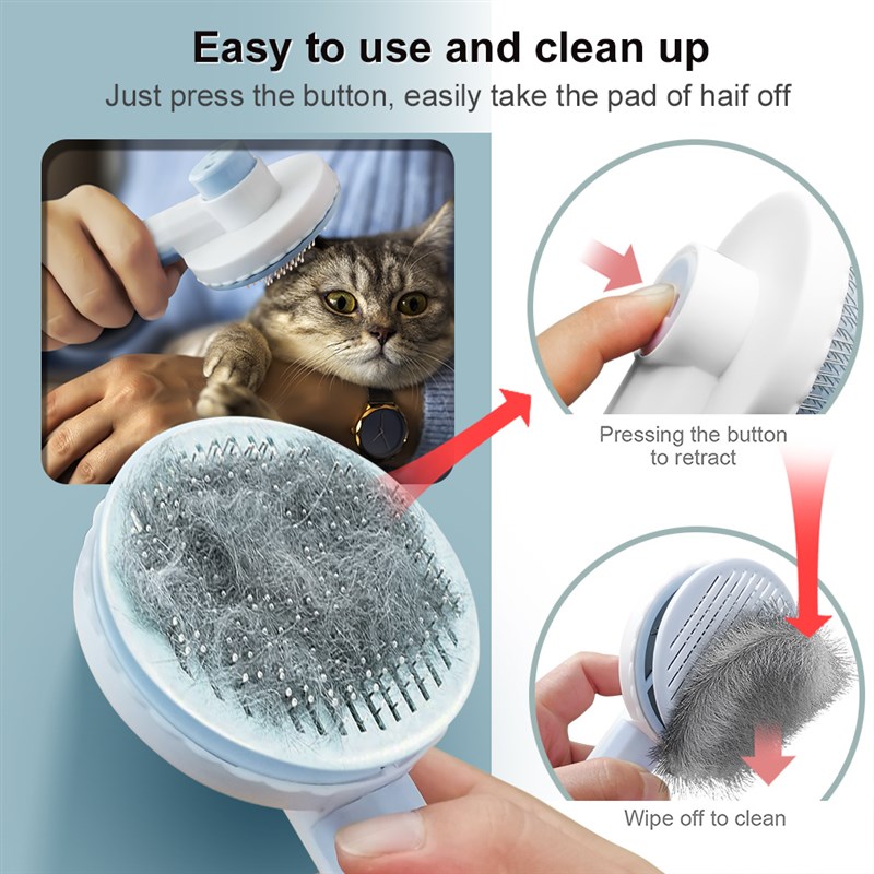 Grooming Pet Ha r Remover Brush CatG oogs HairiComb RemDves - 图3