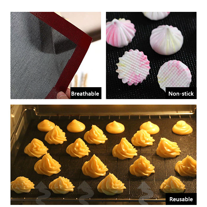 网红Non Stick Perforated Silicone Baking Mat 30x40 Heat Resi-图1