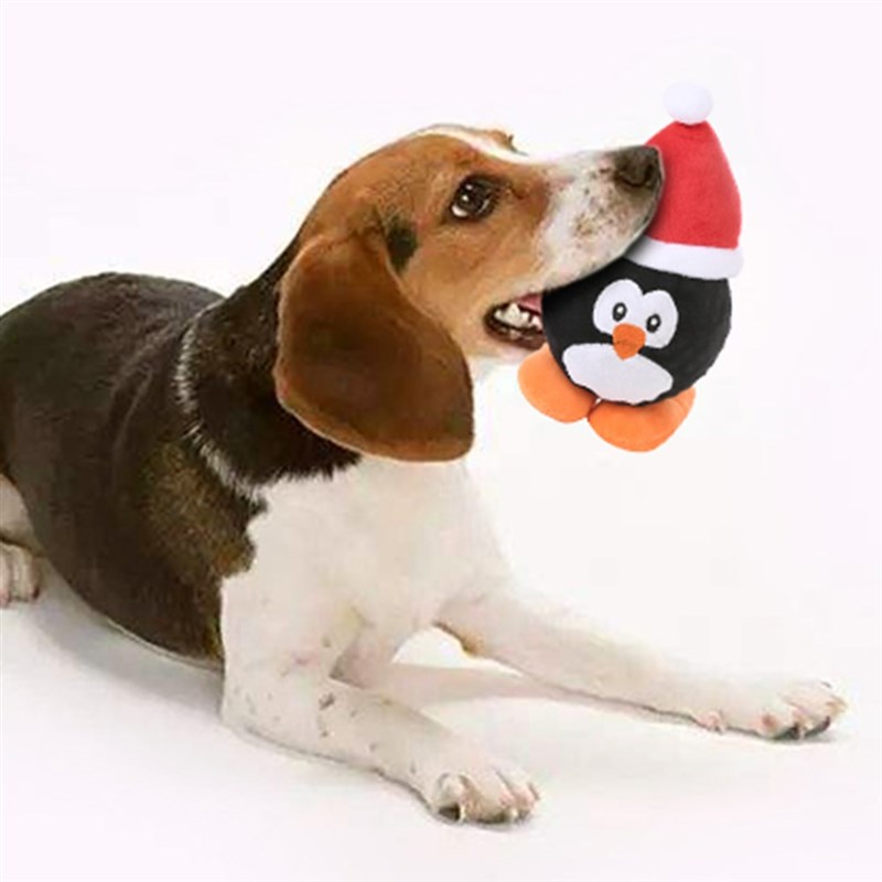 Funny Pet Dog Plush Toy Christmas Cartoon Durable Resistance-图0