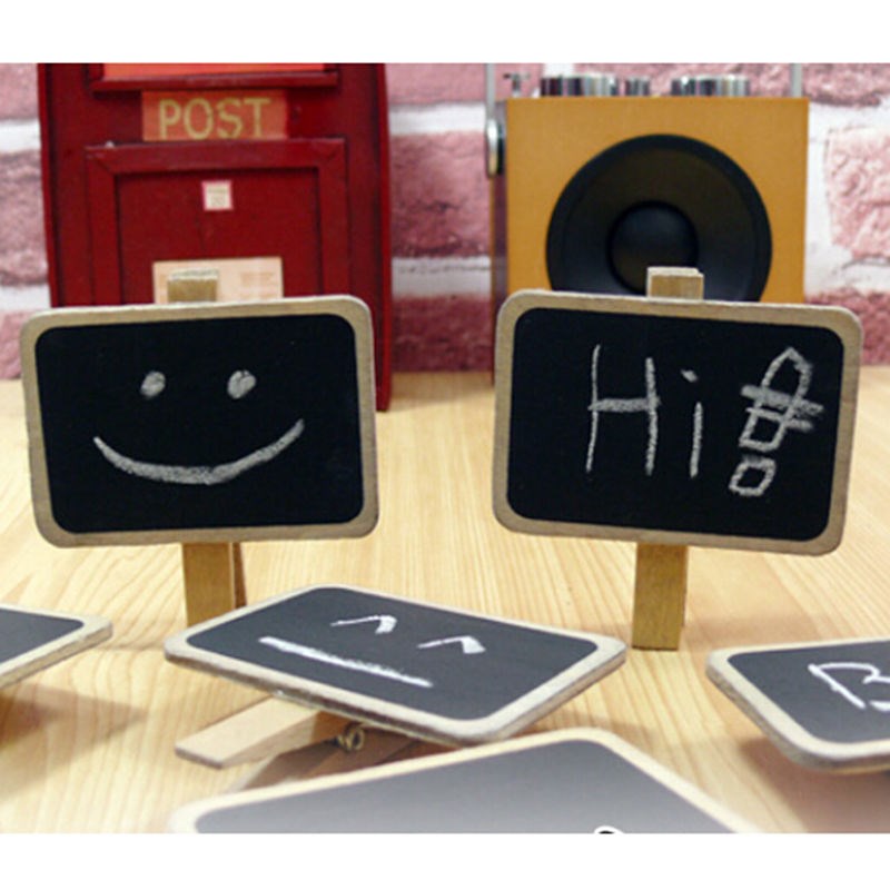 1pc Paper Clips Cute Mini Standing Wooden Photo Holder Card-图0