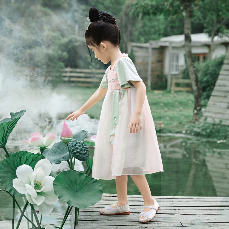 女童唐装夏款202n2小宝宝夏装古装裙子女孩连衣裙夏儿童汉服女夏 - 图3