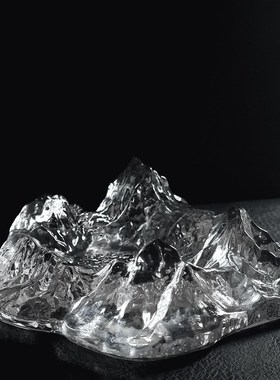 唐赤金走龙桌面冰山装饰摆件