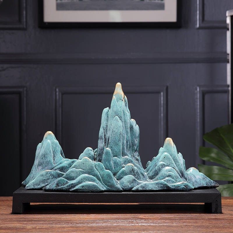 新中式假山摆件电视柜办公室开业乔迁礼物客厅玄关酒柜家居装饰品,淘宝优惠券,粉丝福利购,淘宝优惠卷