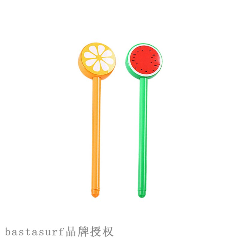 速发Cartoon round head fruit neutral pen cute learning stati-图3