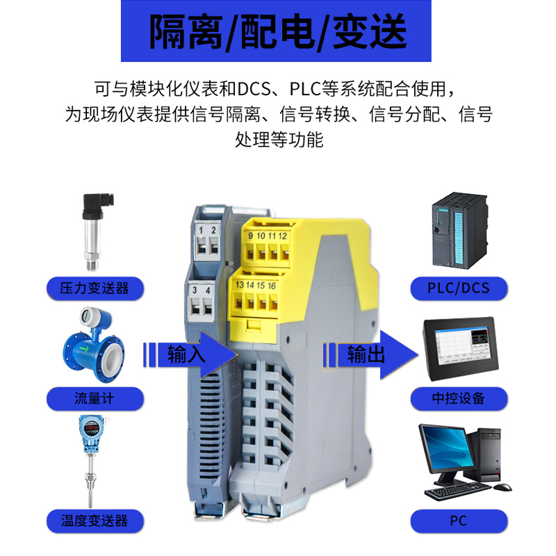 推荐信号隔离器转直流4-20mA电压模拟量分配器模块一进二三四出安 - 图0