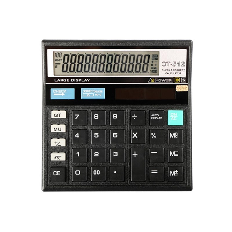 Large Screen Desktop 12 Digit Electronic Calculator Financia - 图0