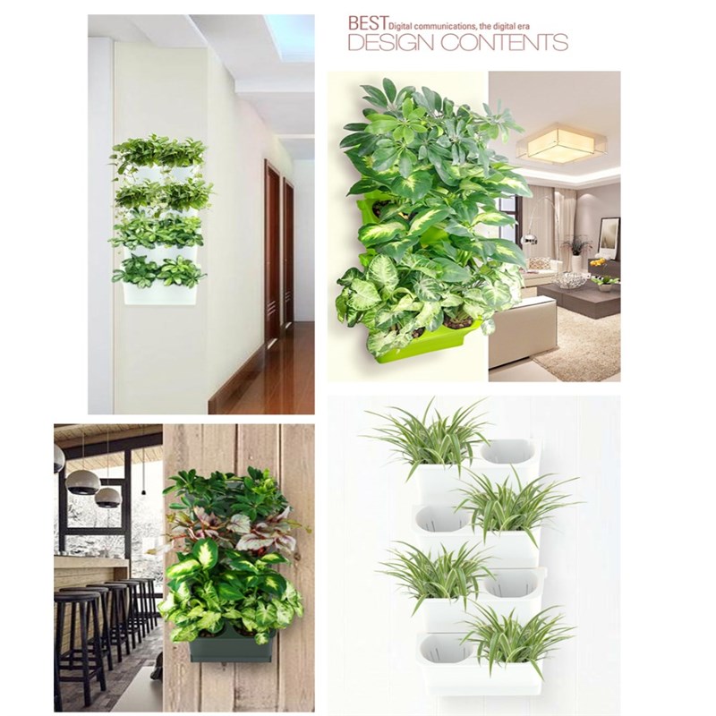 AMKOY Self Watering Flower Pot Stackable Wall Planter Garden - 图3