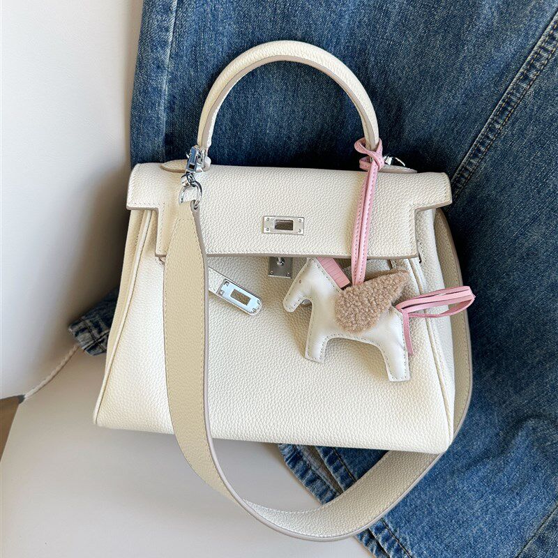 头层togo皮宽肩带包包女高级质感白色包包百搭手提单肩斜挎包,淘宝优惠券,粉丝福利购,淘宝优惠卷