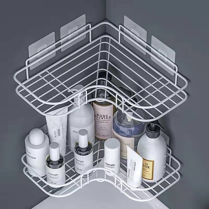 推荐Kitchen Shelf Bathroom Accessories Punch Free Corner Rac-图1