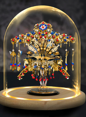 凤冠车挂件diy手工摆件新婚礼物送新人创意饰品T订婚结婚凤冠礼品