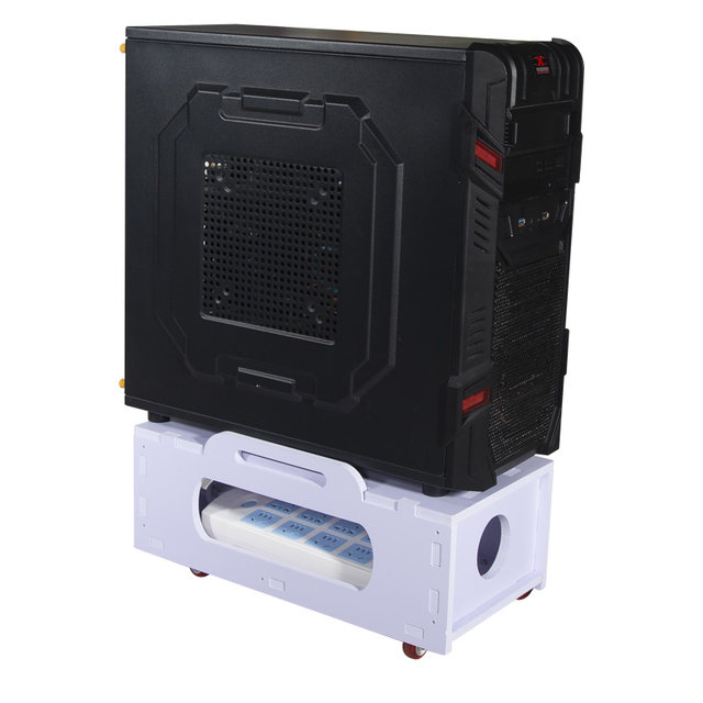 Computer host bracket storage rack pulley mobile chassis base increase rack power cord plug board storage box