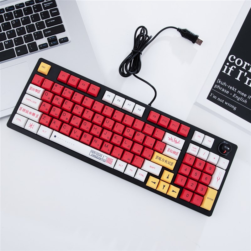 ssWan Mechanicel Keyboard LED Backlit 96 Keys Uiirad Butt - 图1