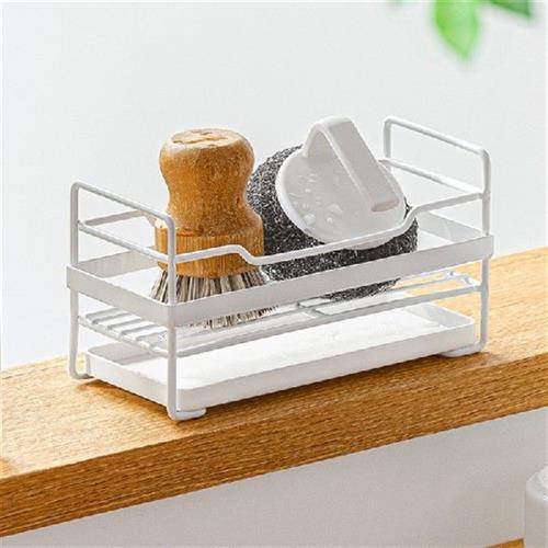 极速Punch-free Countertop Storage Rack Sink Organizer Sponge - 图0