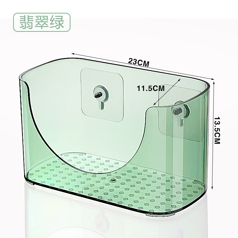 直销面膜收纳g盒免打孔壁挂式吸盘洗手台护肤品收纳层架桌面化妆 - 图0