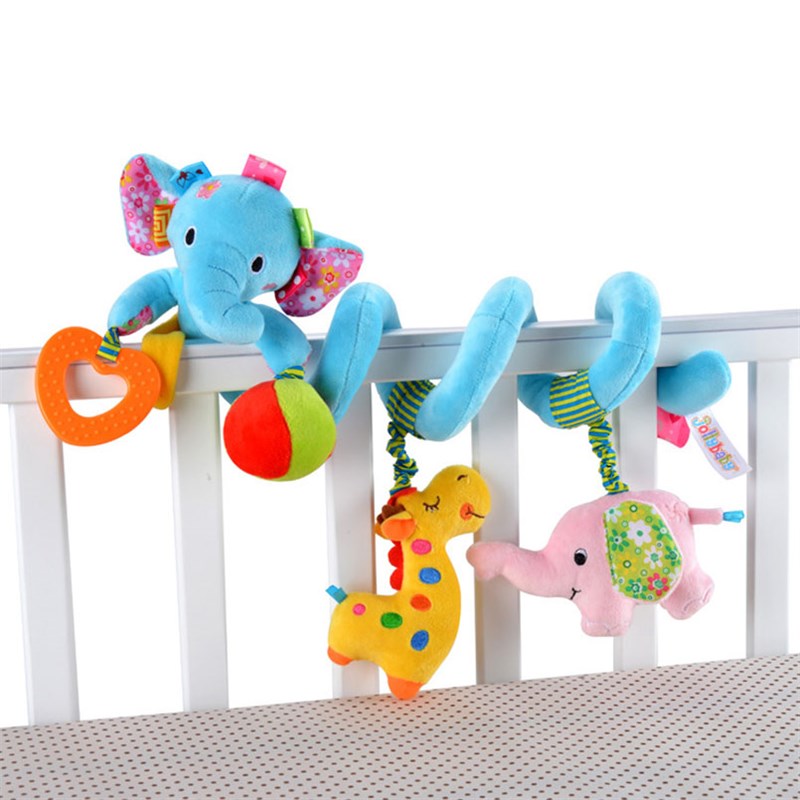 极速Educational Toddler Toys Baby Plush Animal Rattle Mobile - 图2