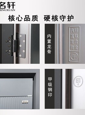 防盗门甲级进户门别墅门家用子母防盗门全自动智能锁高清摄像头