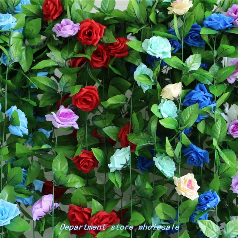 速发1pcS/lot 230-250cm ARtIFIcIAl FloweRS SIlk RoSeS IVy VIn - 图1