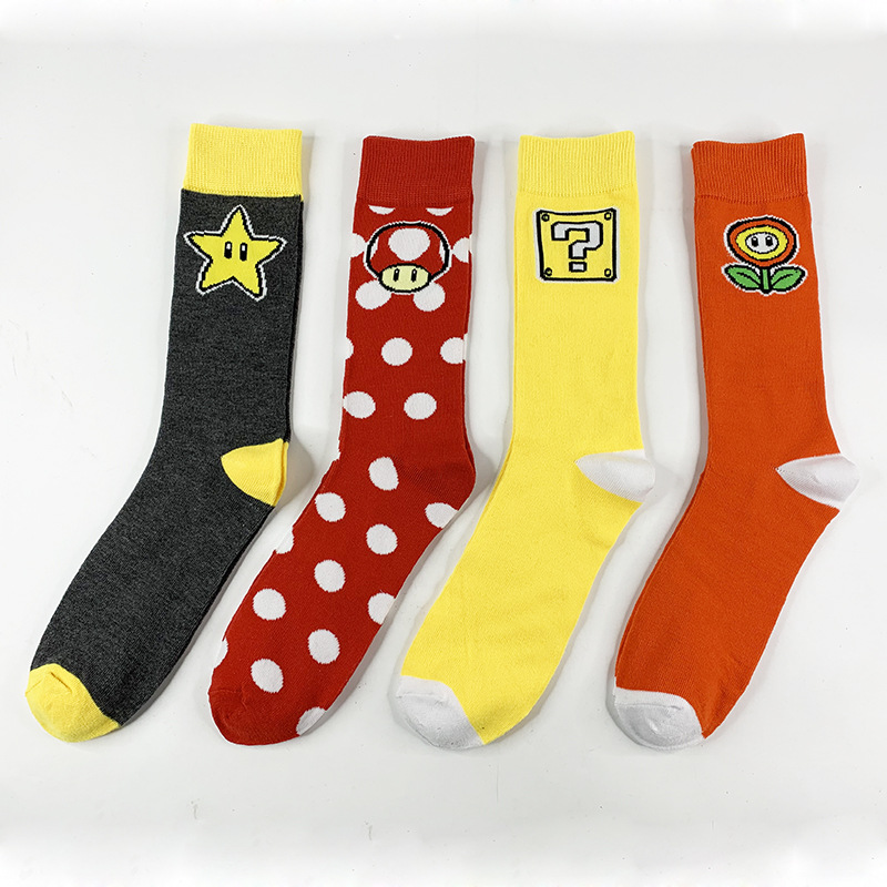 推荐Super Mario Brother Socks Luigi Toad Cartoon Socks Pure