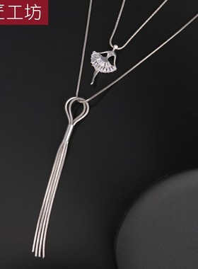 毛衣链女长款双层链子项链短款秋冬配饰百搭简约高档精致时尚大气