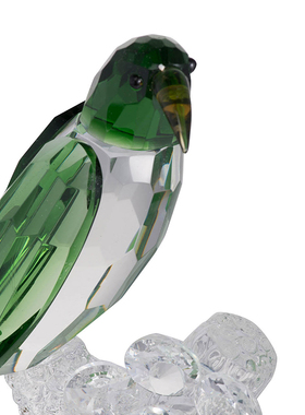 欧式创意现代轻奢绿色水晶小鸟摆件客厅家居酒柜工作室装饰工艺品
