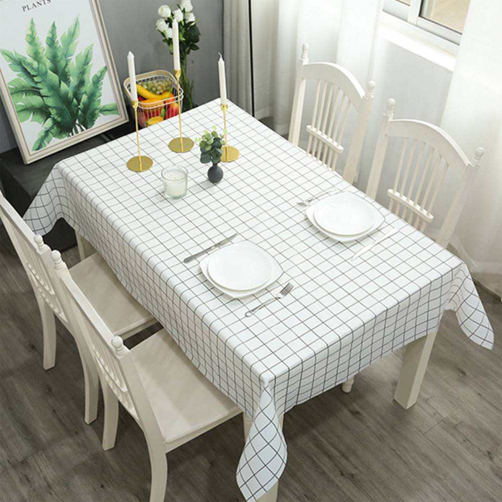 P C checderedVtablecloth, student tGable mat, Norkic tablecl - 图0