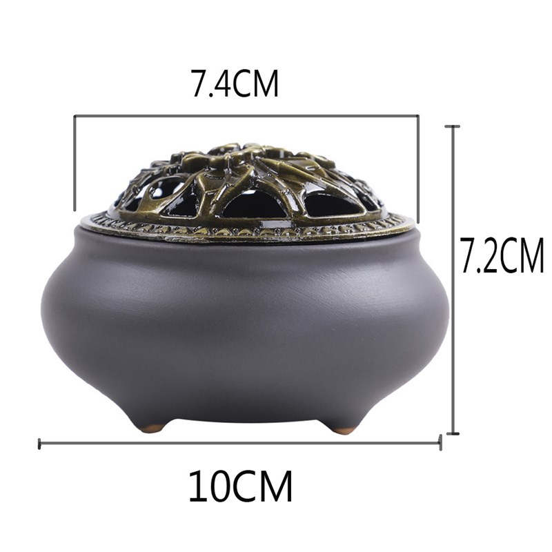 推荐Lucky Home Decoration for Incense Black Glaze Disc Cense