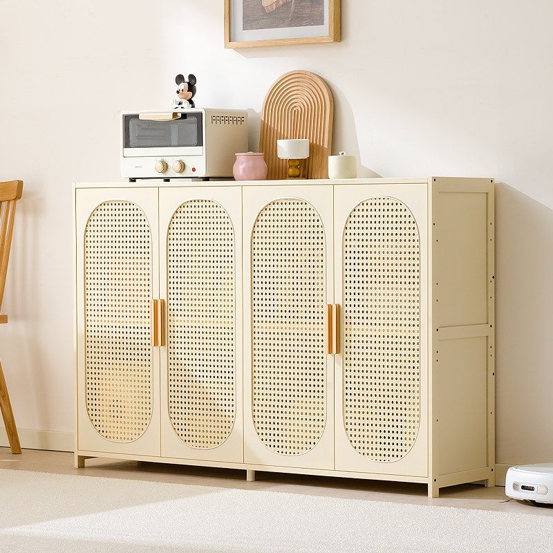 奶油风餐边柜厨房置物柜家用碗柜储物柜客厅靠墙酒柜茶水收纳柜子,淘宝优惠券,粉丝福利购,淘宝优惠卷