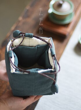 小众高货一壶四杯功夫茶具收纳袋茶壶快客杯茶叶罐茶杯便携旅行包