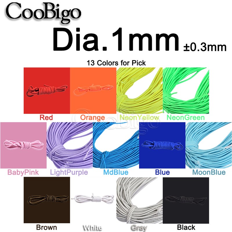 推荐5 Meters 1mm 2mm 3mm Round Elastics Bungee Shock Cord El-图1