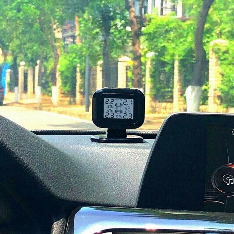 Wireless TPMS Car Tire Pressure Monitor System LCD Sn USB Q - 图2