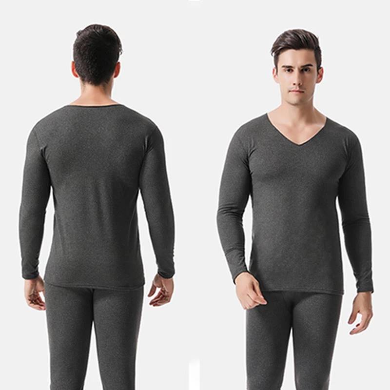 New Men Underwear Long Johnxs suit Velvet Thermal Sets Men W - 图1