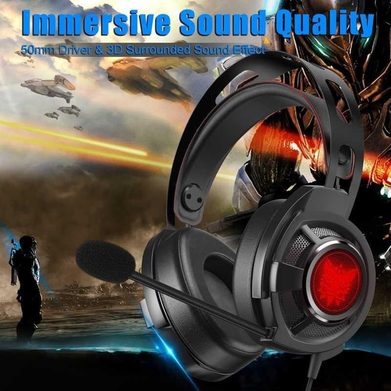 速发3.5mm Wired Gaming Headphones Over Ear PC Headset Noise-图1