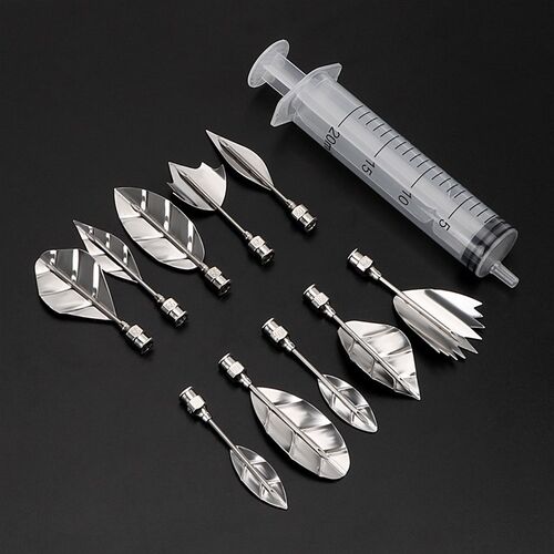 10 pcs Pudding Nozzle+1 Syringe Tool 3D Jelly Flower Cake J-图1