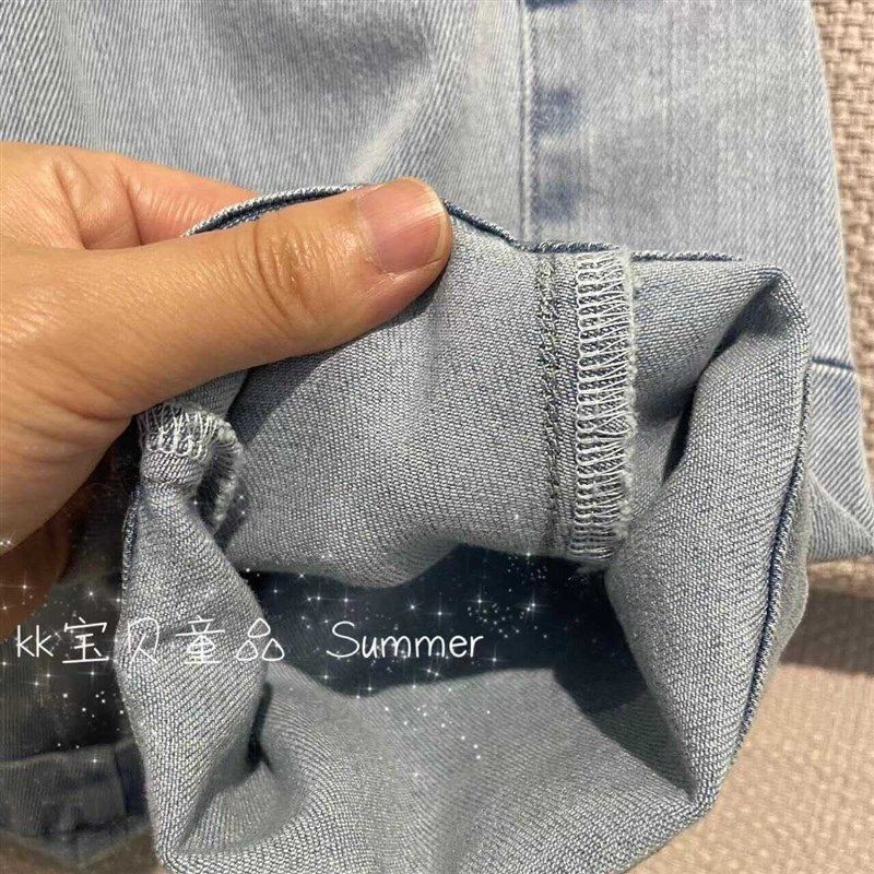 90-130男童24夏款小中童简约纯色百搭休闲薄款软牛仔中裤七分裤,淘宝优惠券,粉丝福利购,淘宝优惠卷