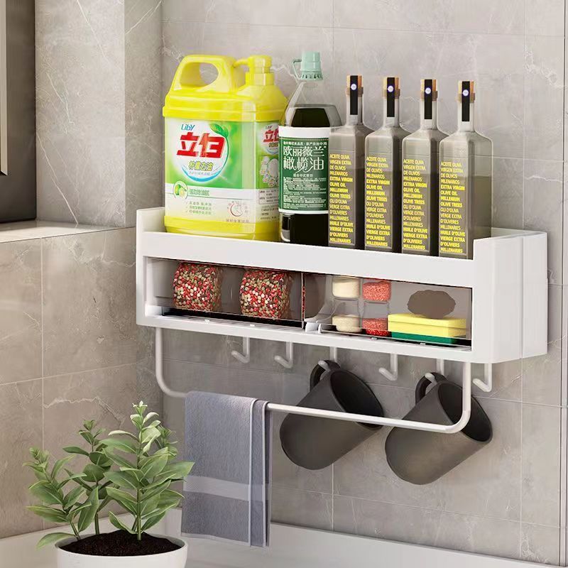 推荐Net red new kitchen shelf wall hanging bathroom torage r - 图3