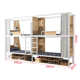 Bed staff craft combination apartment bed elevated table human bed under bed sheet student double iron bed bookcase one dormitory