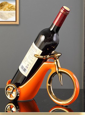 酒柜装饰品自行车红酒架轻奢高档简约装饰品摆件餐桌乔迁新居礼物