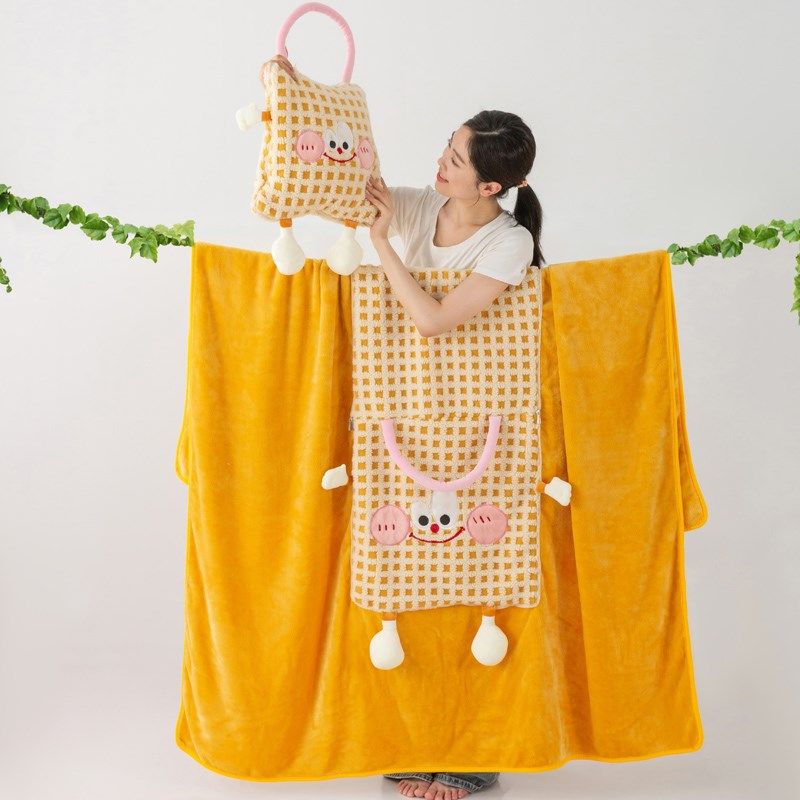 抱枕被子两用午睡可折叠毛毯手提式车载枕头靠背二合一办公室盖毯,淘宝优惠券,粉丝福利购,淘宝优惠卷