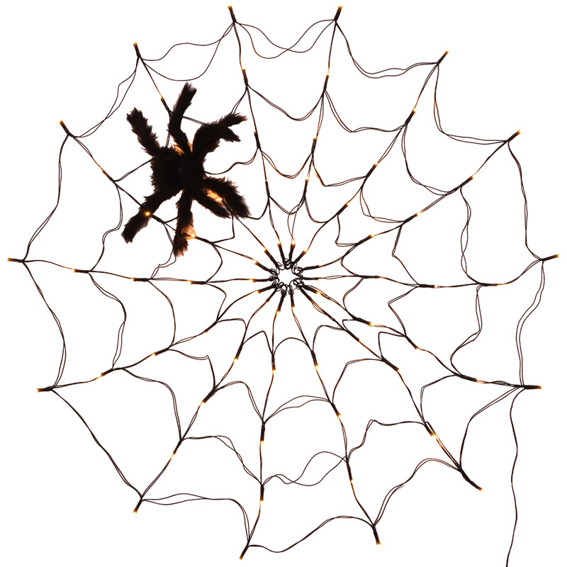 速发Halloween LED lights Spider Web party Decoration USB/Bat - 图3