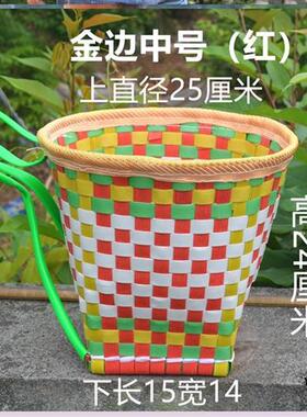 现货..摘茶叶竹k编背娄篮子采66的神器篓茶篓竹篓农用采茶采摘篮