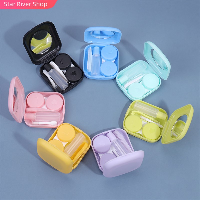 推荐1PC Lovely Travel Kit Pocket Mini Contact Lens Case Trav-图2