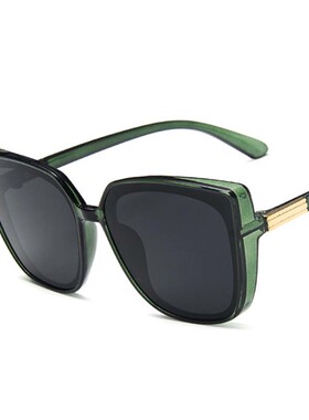 热销Brand Designer Cat Eye Sunglasses Woman Vintage Black Mi