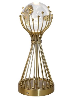 轻奢水晶球创意摆件客厅家居酒柜办公室装饰品带灯光氛围商务礼品